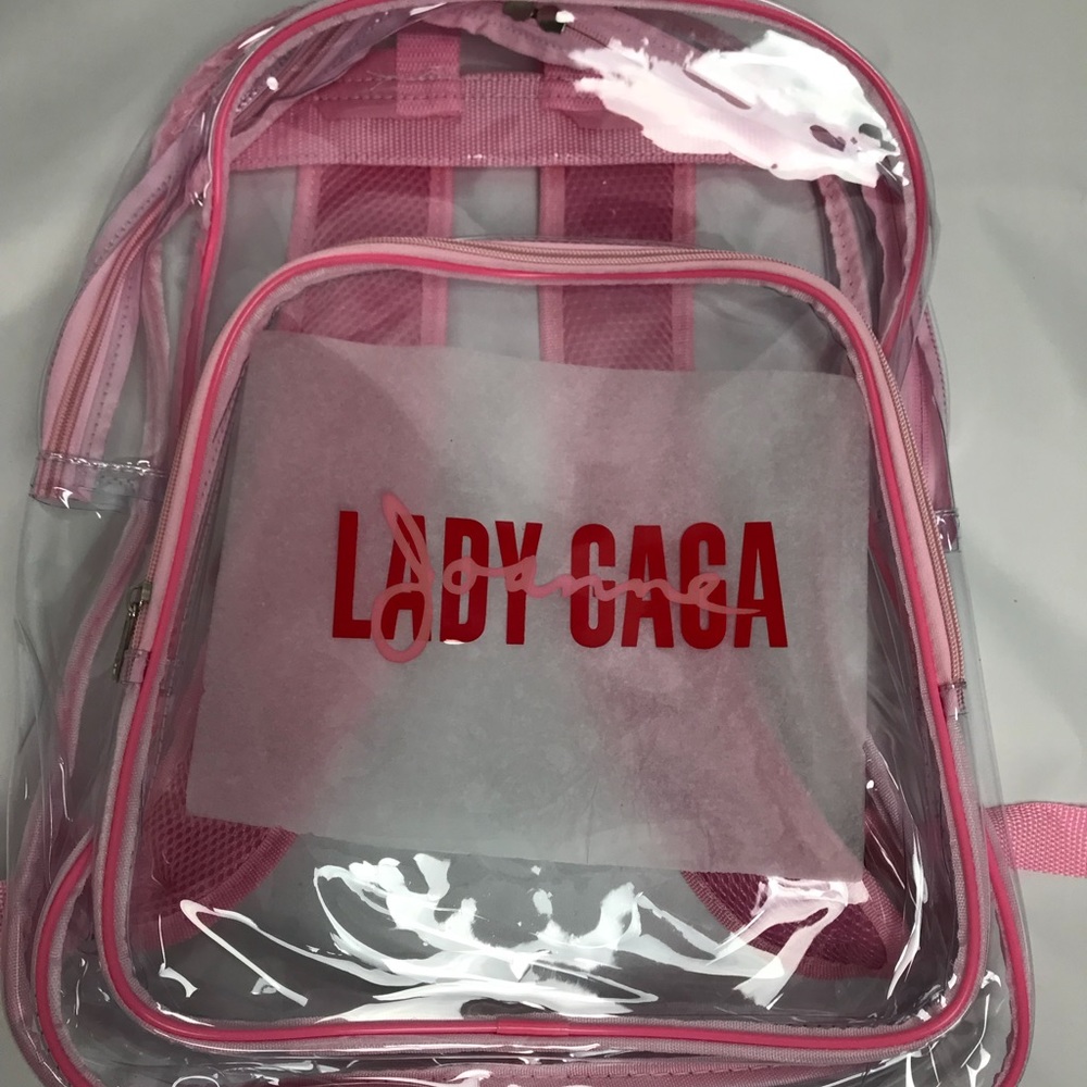 Lady Gaga Joanne World tour clear VIP backpack